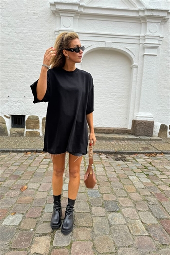 Gestuz, Mio Long Tee, Black